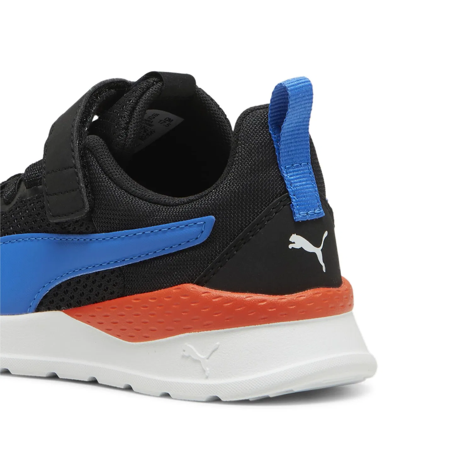 Детские кроссовки для мальчиков с эластичными шнурками PUMA, Black Hyperlink Blue White Redmazing — фото 2