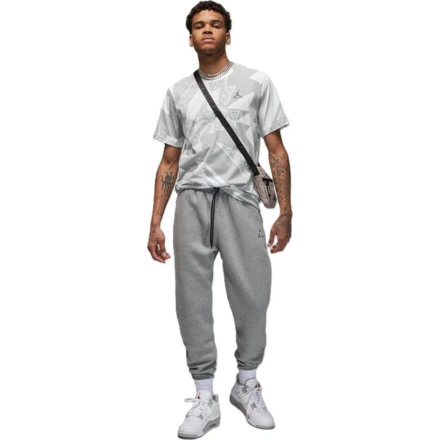 Мужская футболка с коротким рукавом из 100% хлопка Air Jordan Essentials Mens Tee Jumpman Nike, Белый — фото 4