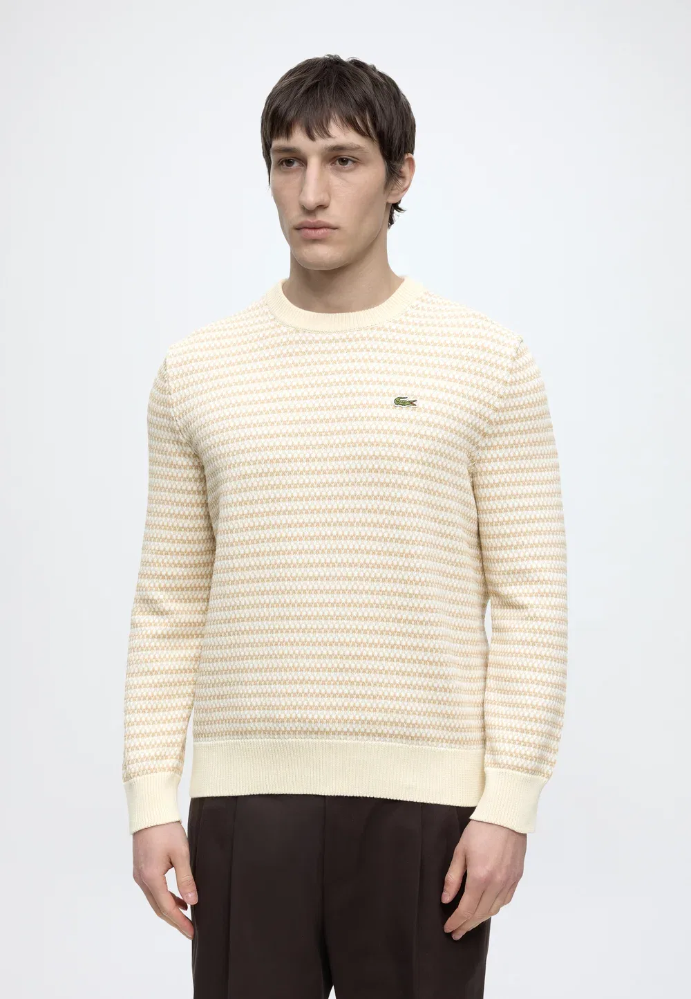 Вязаный джемпер - джемпер Lacoste, Beige