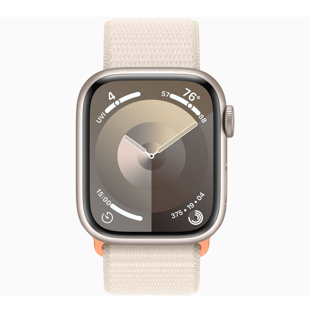 Умные часы Apple Watch Series 9 (GPS), 41мм, Starlight Aluminum Case/Starlight Sport Loop - Onesize — фото 2