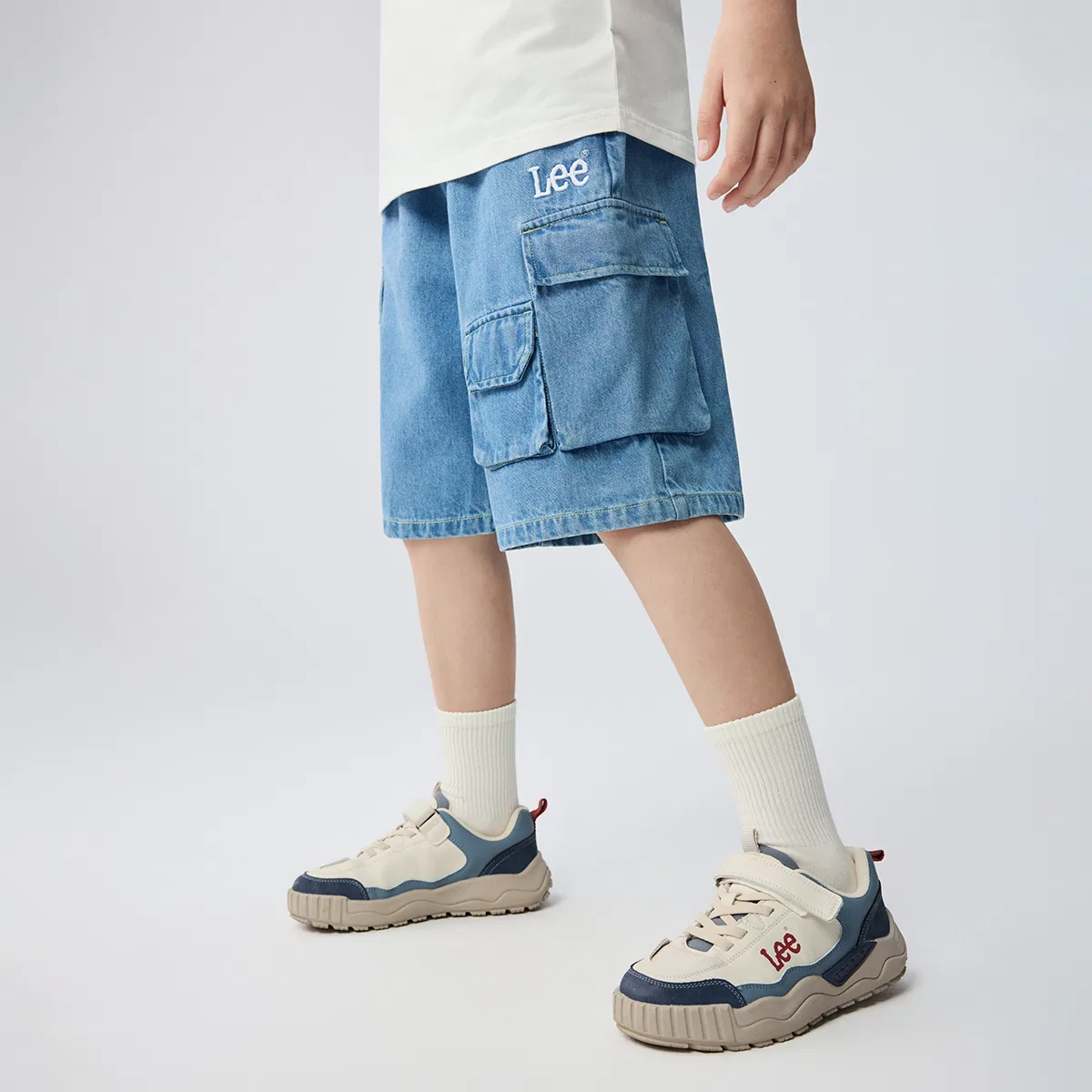 Детские джинсы скинни с эластичным материалом Lee, Light Blue — фото 4