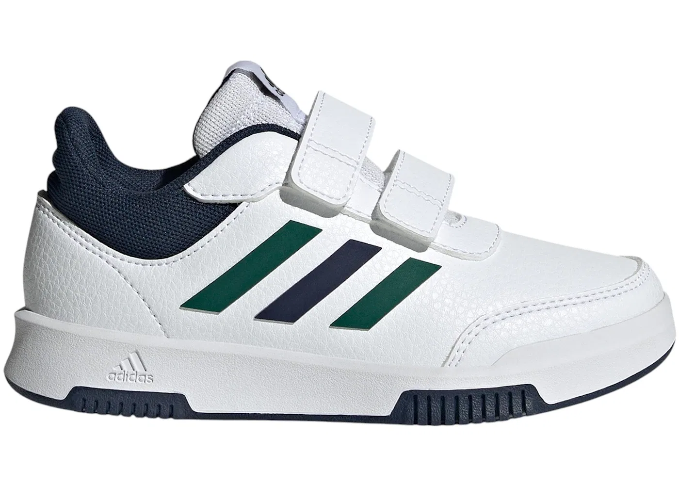 Детские кроссовки на липучке Adidas Tensaur Hook And Loop, Cloud White/Collegiate Green/Collegiate Navy