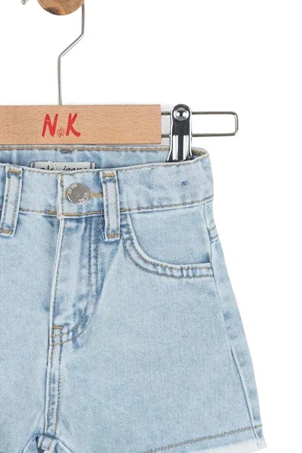 Детские джинсовые шорты для девочек с кисточками Nk Kids, Blue — фото 2