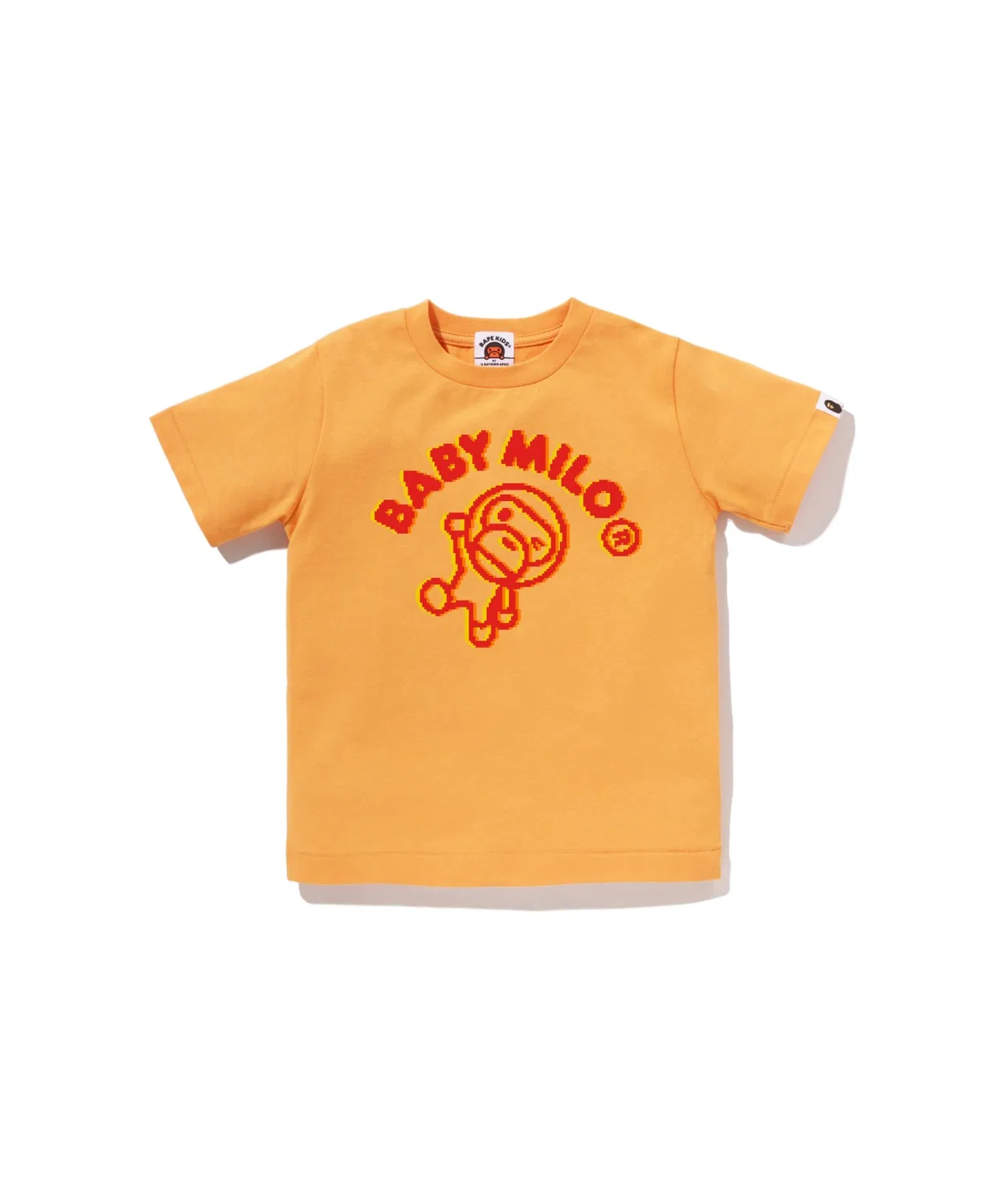 Детская футболка с принтом RETRO PIXEL WINKING MILO A BATHING APE, Orange