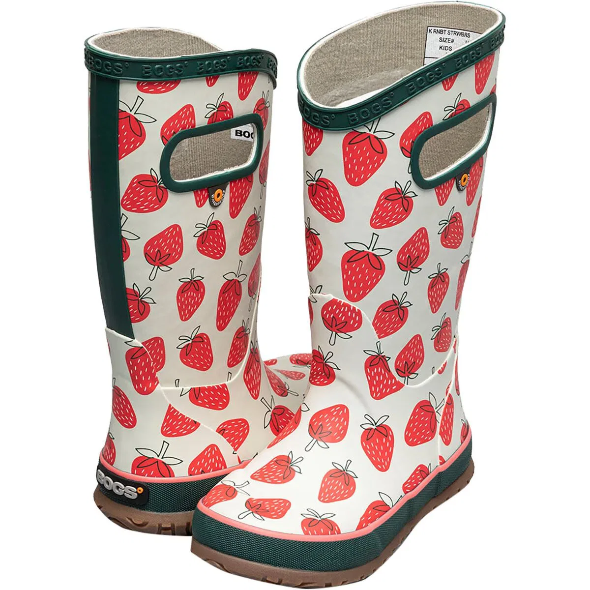 Детские сапоги резиновые с принтом Strawberry Rainboot Bogs, Strawberry — фото 2