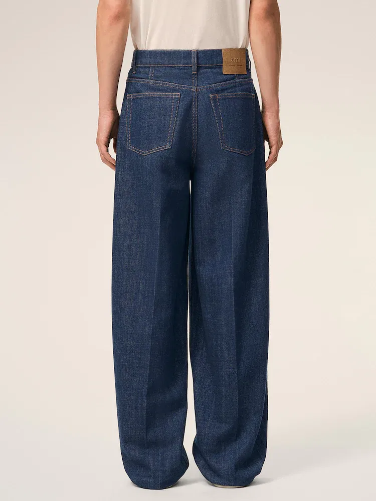 Джинсы Balloon Fit AMI PARIS, Indigo — фото 3