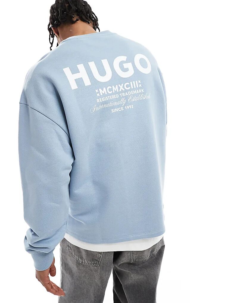 

Толстовка HUGO Blue Naviu синего цвета