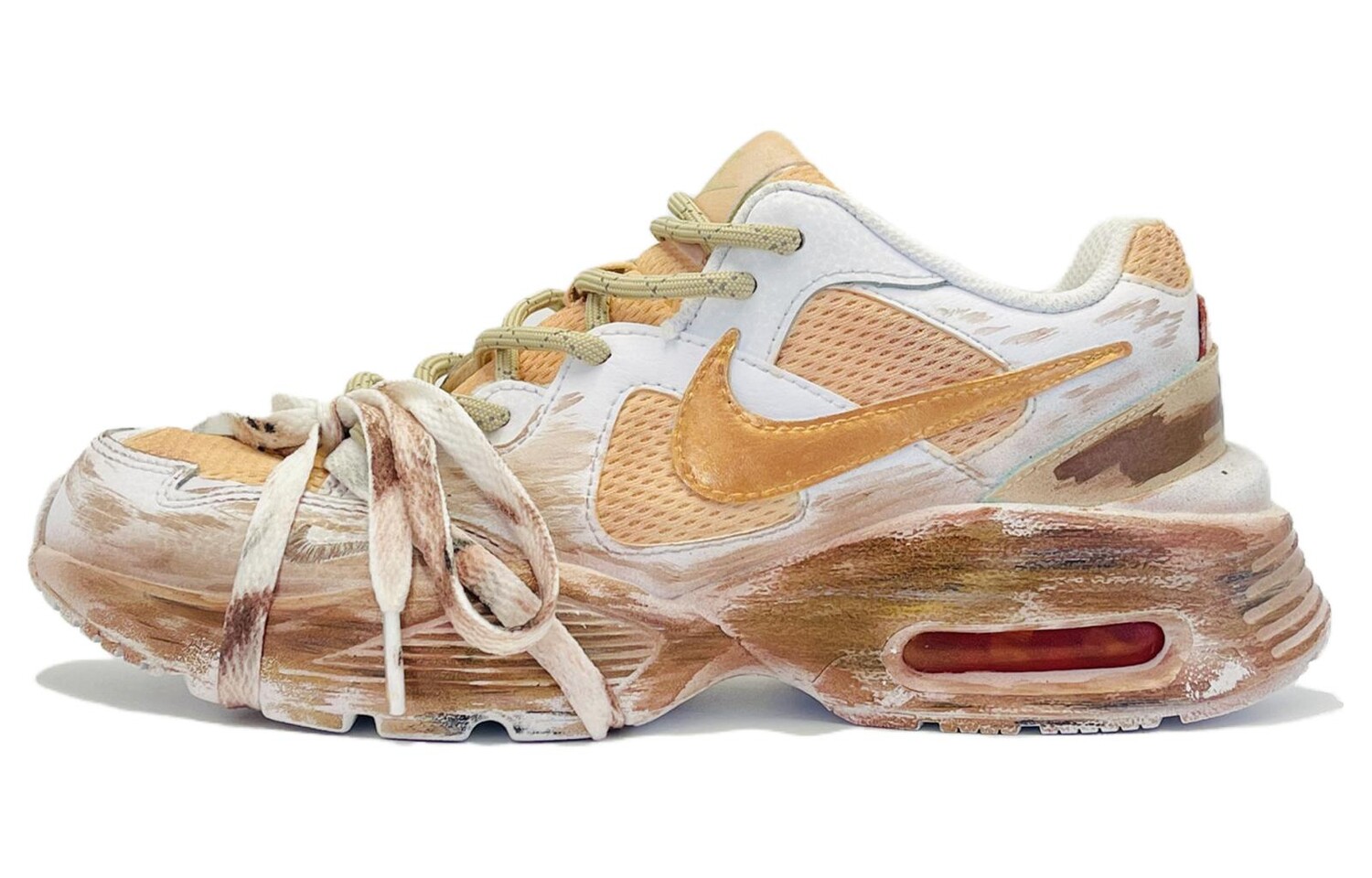 

Кроссовки Air Max Fusion женские с низким верхом, белый/золотой Nike