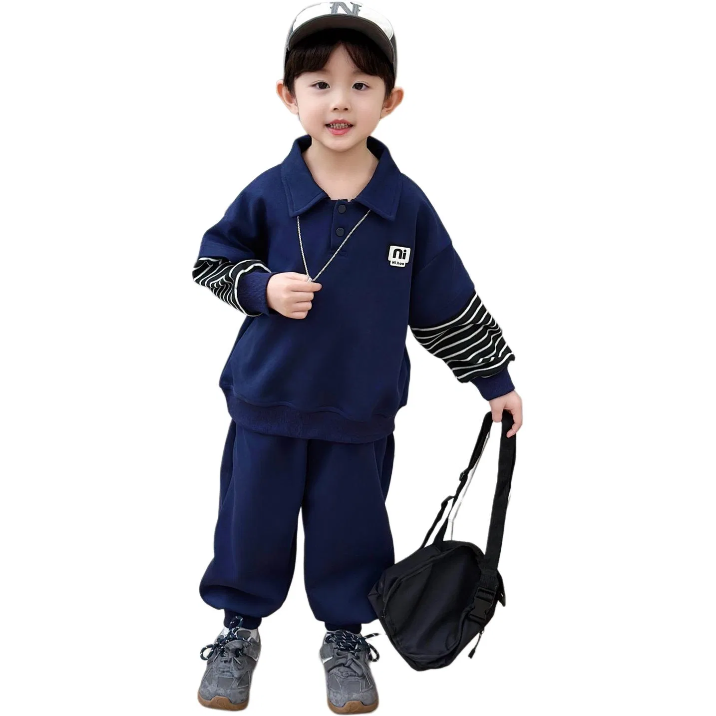 Детский спортивный комплект с поло-воротником EASTERN CAMEL, Navy Blue