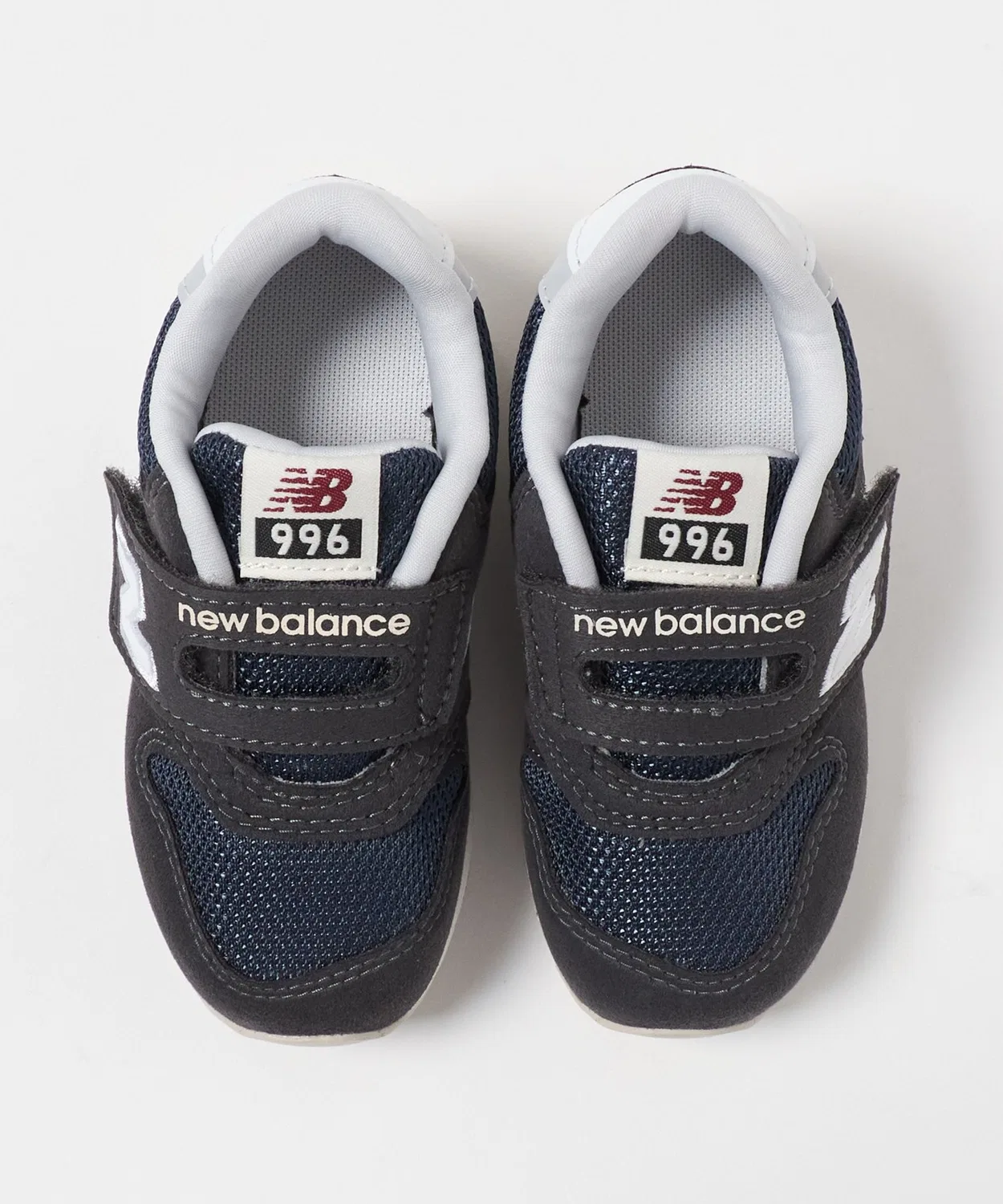 Детские кроссовки на липучках 996 v3 Hook and Loop New Balance, Black — фото 3