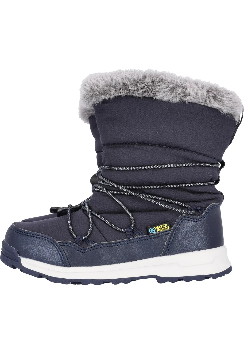 Детские зимние ботинки с быстрой шнуровкой Winterstiefel Bansa Zigzag, Dunkelblau — фото 4
