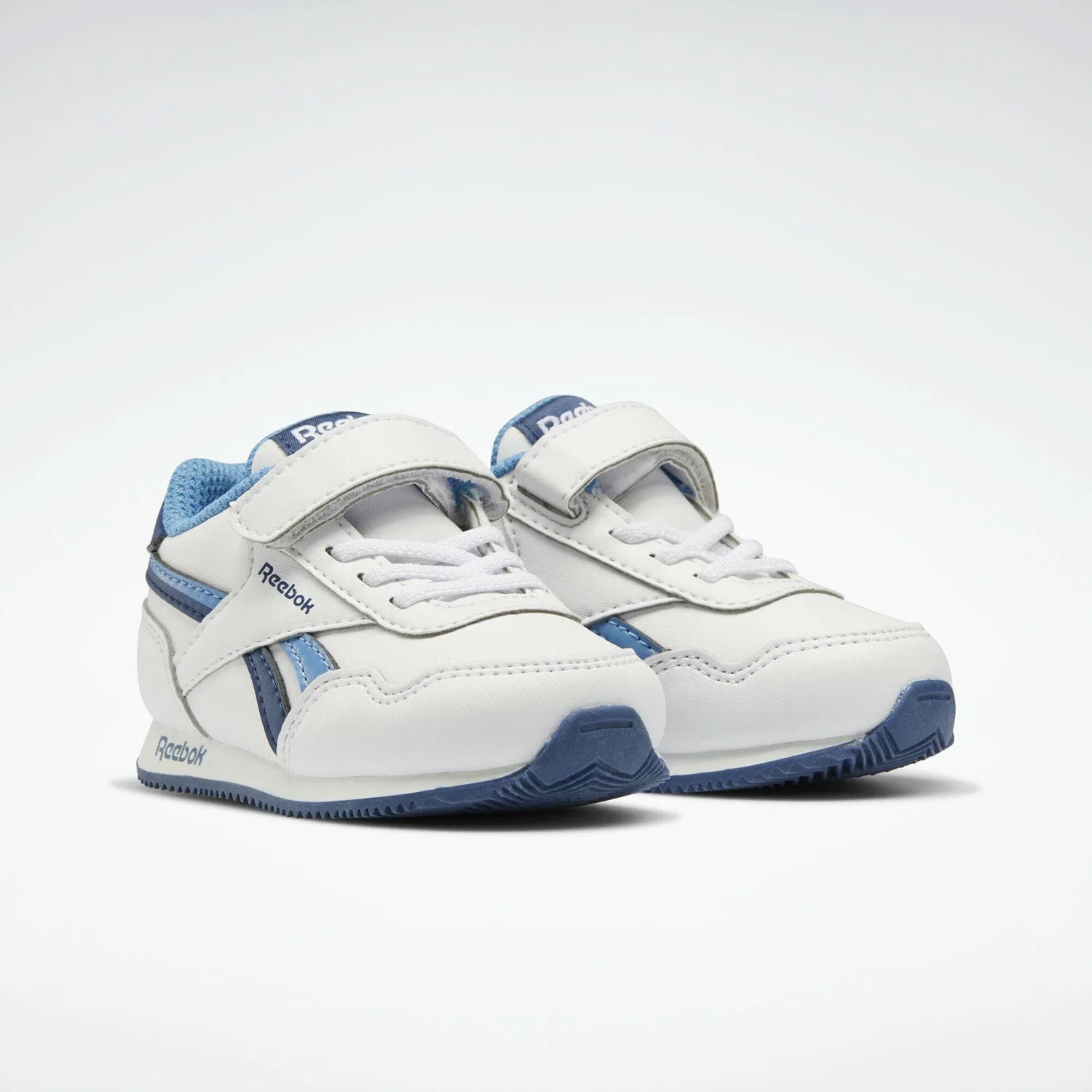 Детские кроссовки с контрастными полосами Royal Classic Jogger 3 Reebok, Weiß Blau — фото 4