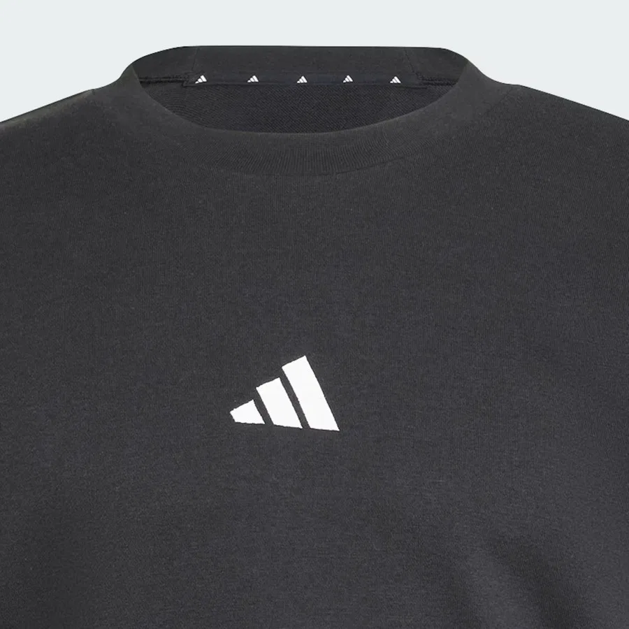 Мужской свитшот из футера с длинным рукавом adidas, Черный — фото 4