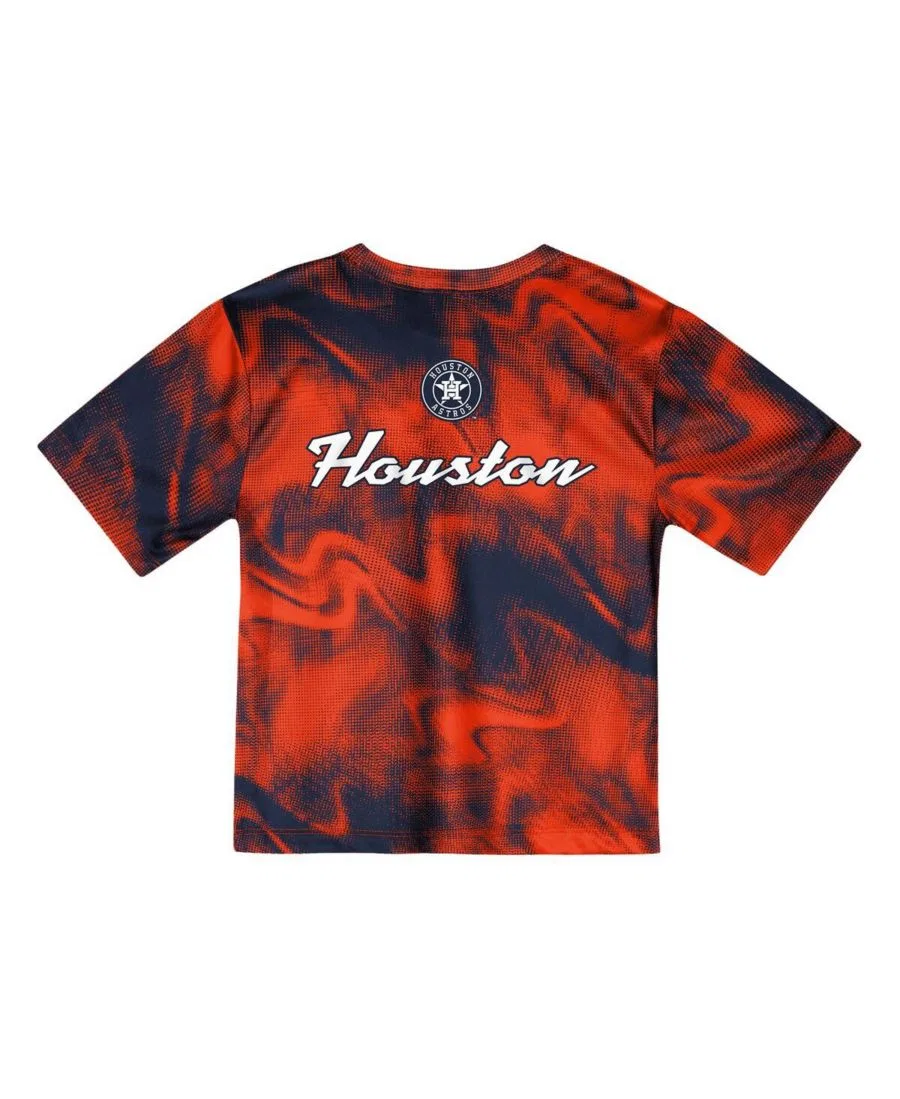Комплект из футболки и шорт с принтом Houston Astros Hitter Infielder Outerstuff, Orange — фото 3
