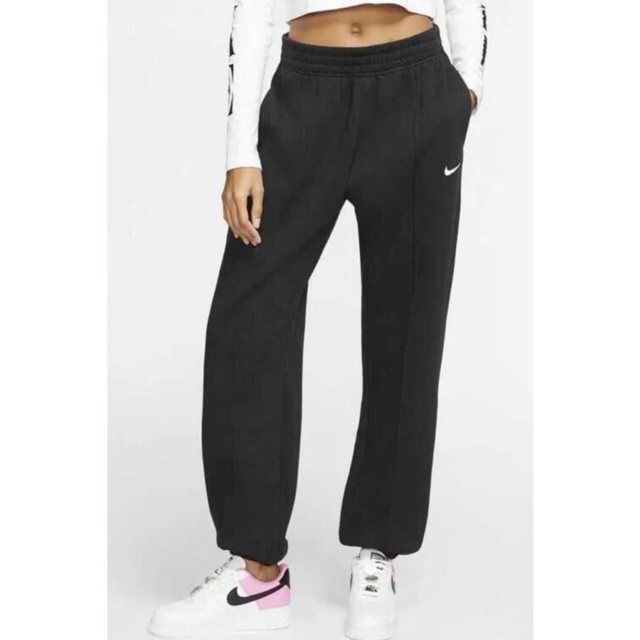 Женские спортивные штаны свободного кроя с эластичным поясом Nike Sportswear Essential Fleece, Черный