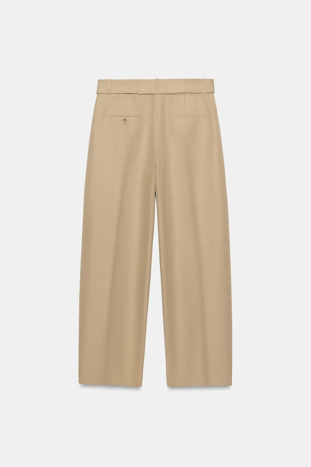 Брюки с поясом и вытачками из коллекции ZW ZARA, Mid-camel — фото 4