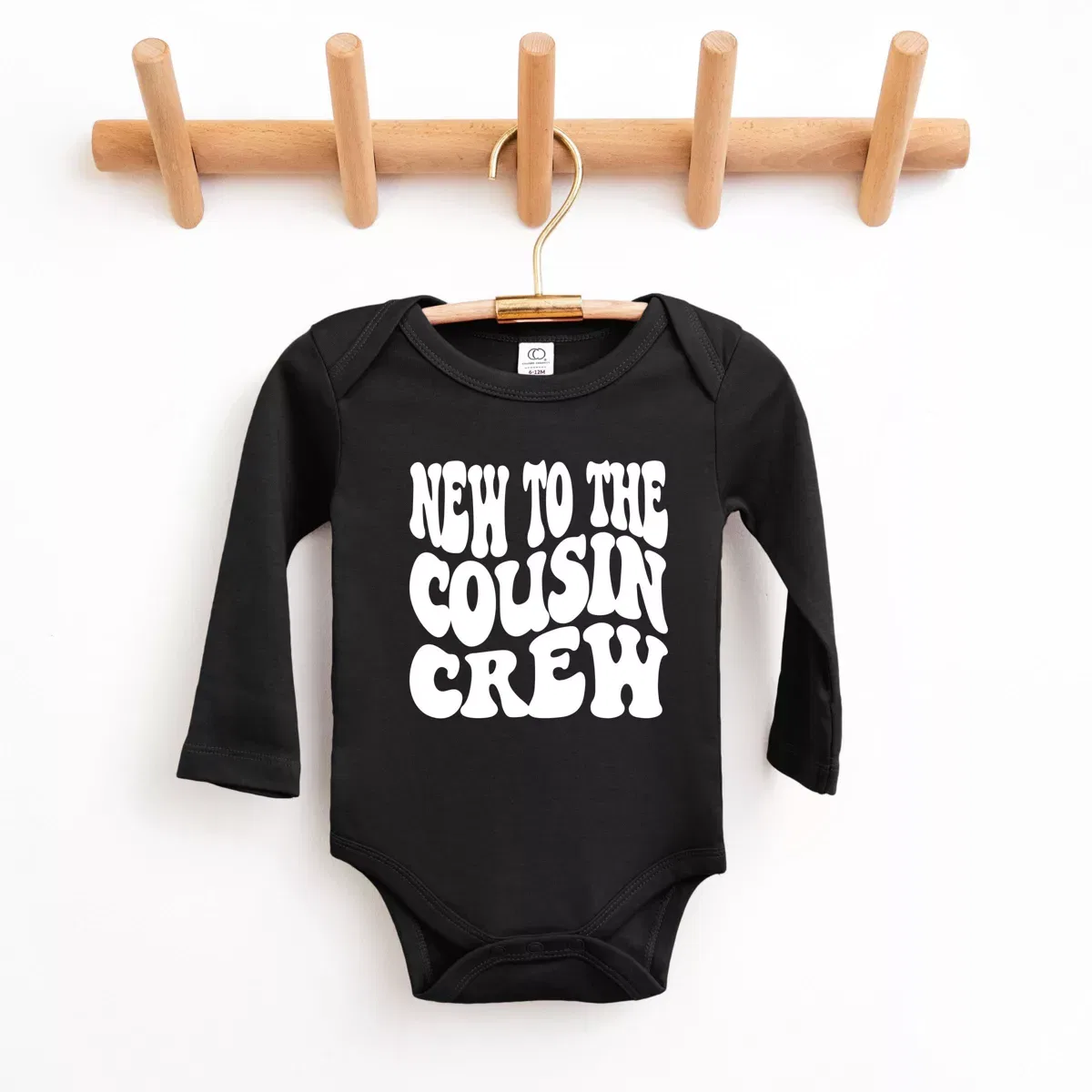 Детский боди с длинным рукавом New To The Cousin Crew The Juniper Shop, Black — фото 2