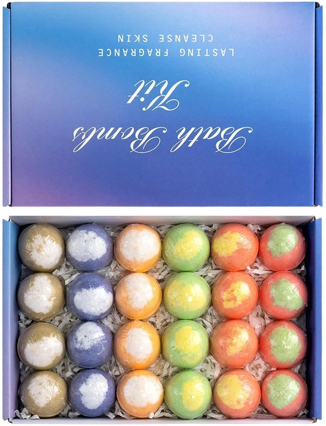 23 Pack Body Shower Bubbles Bath Balls, Nourishing Bath Bubble Set, Mandel Oil, 606 g Generisch