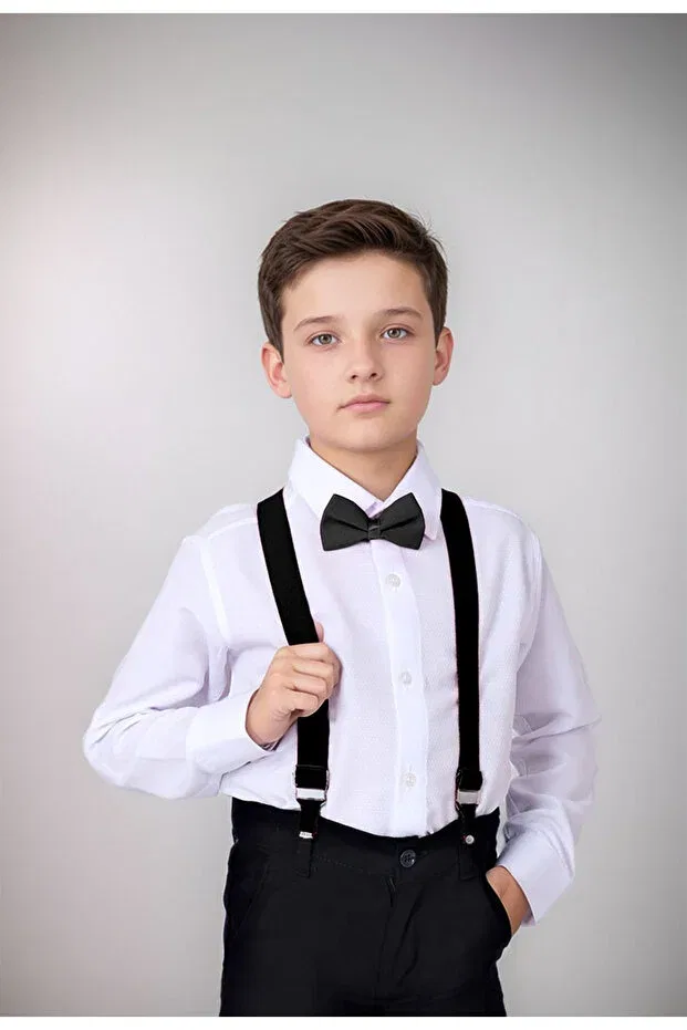 Детская рубашка для мальчиков с длинным рукавом Delfini Kids, Siyah