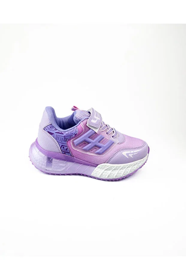 Детские спортивные туфли для девочек с детским принтом Arvenzo, Lilac — фото 2