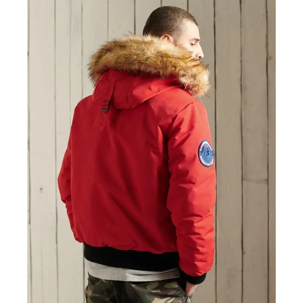 Мужская куртка-бомбер с капюшоном Everest Superdry, Rot — фото 4