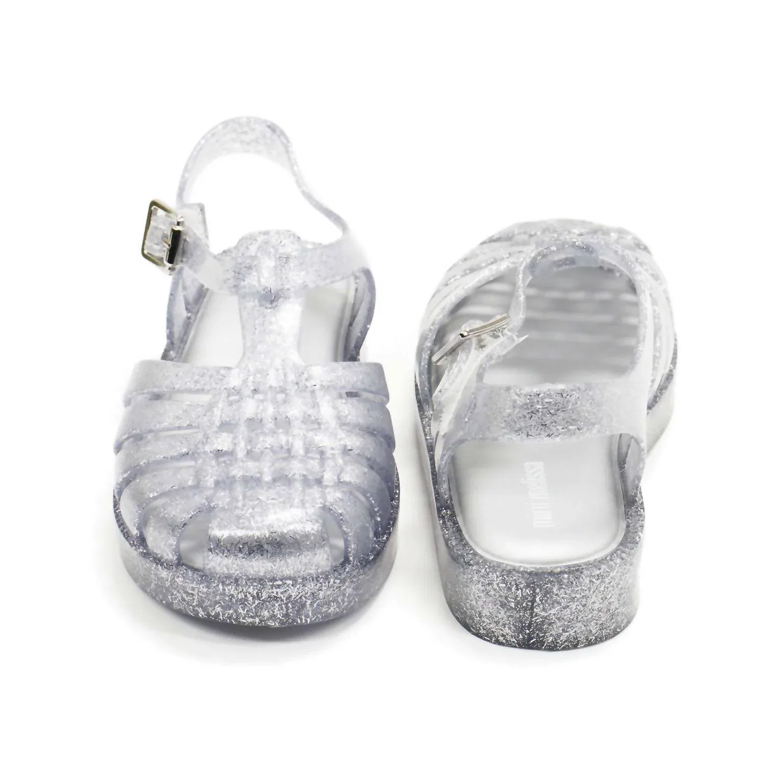 Детские сандалии для девочек с открытым носом Possession Jelly Mini Melissa, Clear Glitter — фото 4