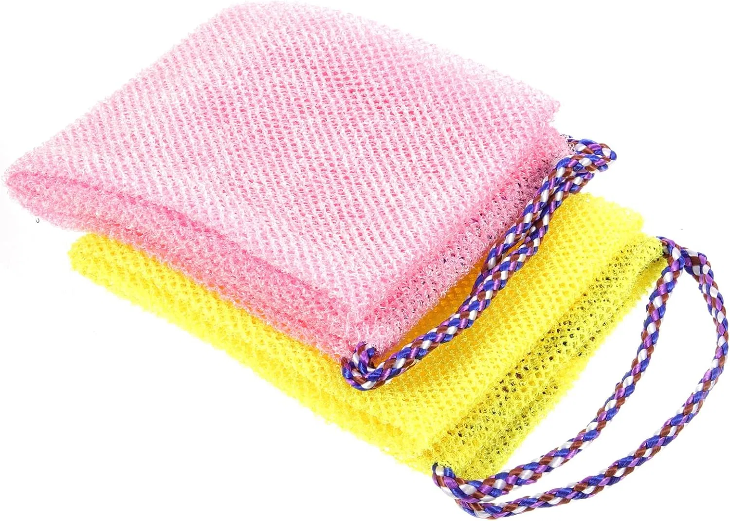Пилинговое полотенце для душа со шнурком OSALADI, 2 шт, 75x14 см, разные цвета