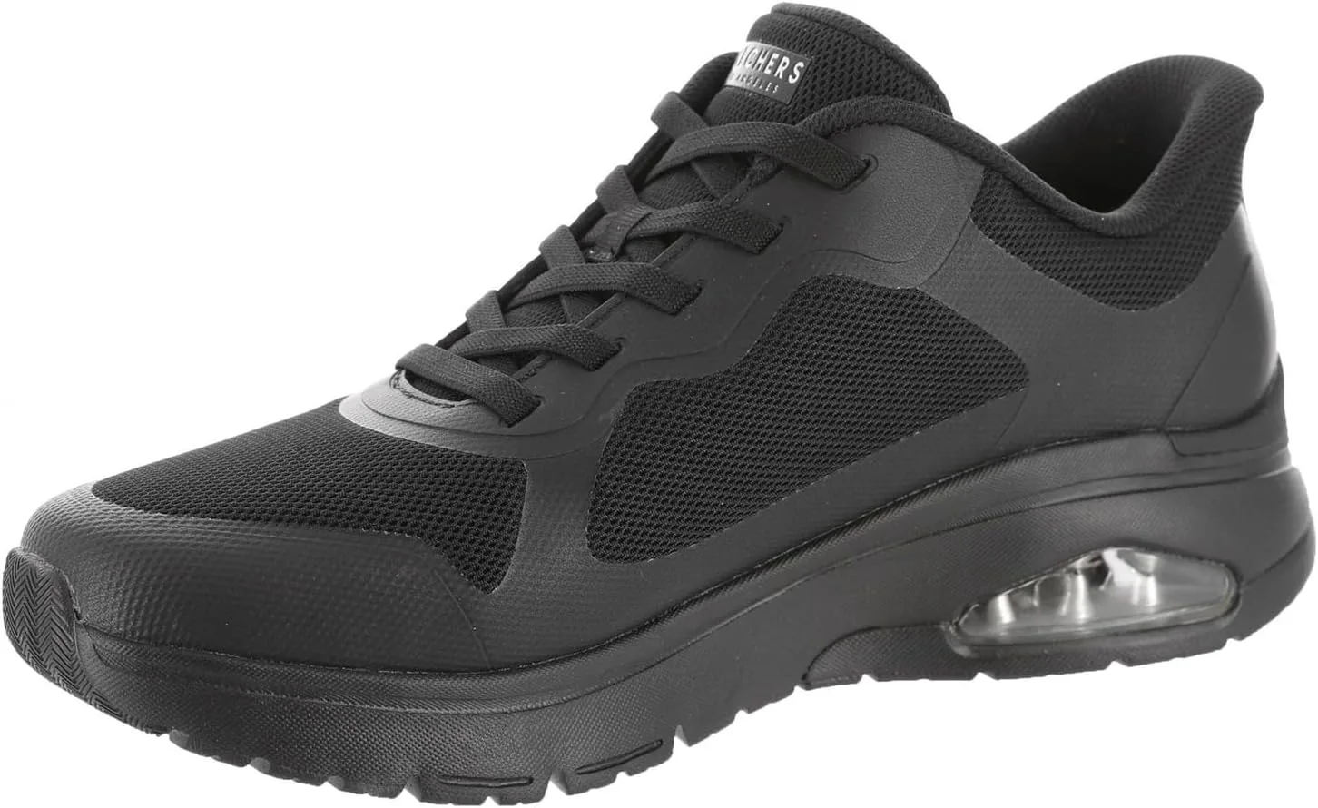 Мужские рабочие кроссовки Skechers Uno Sr Sutal на шнуровке Skech Air 200054 P, черный — фото 2