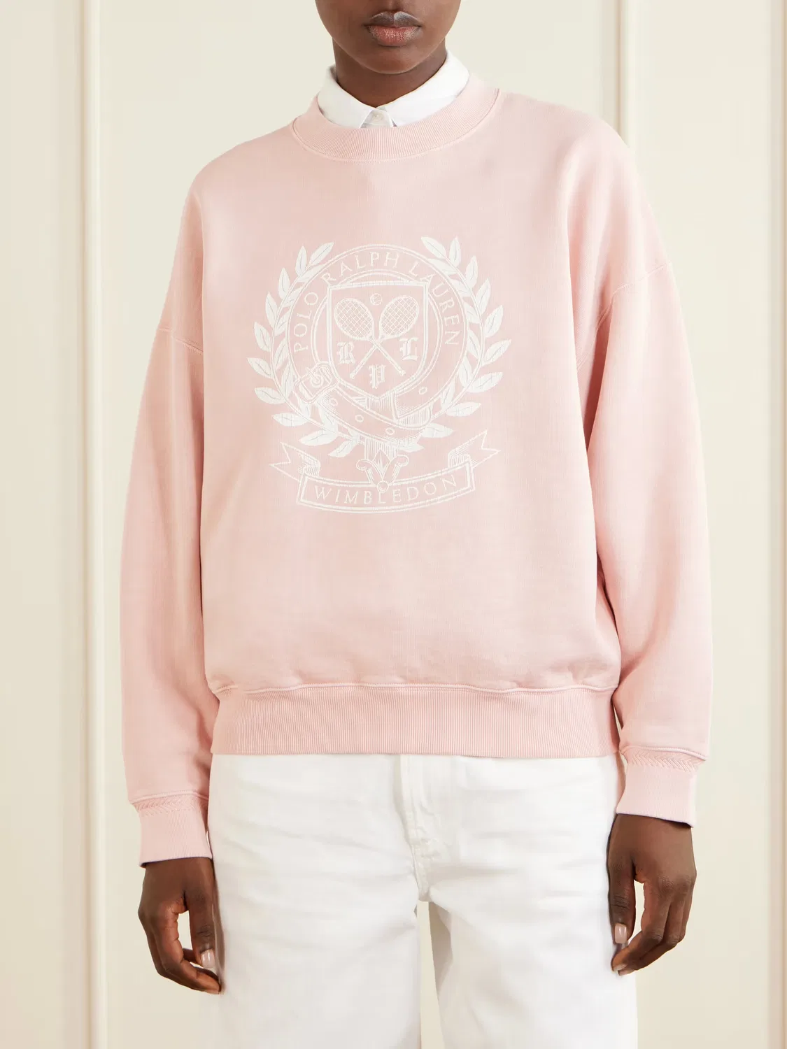 Толстовка из хлопковой смеси с логотипом Уимблдона Polo Ralph Lauren, розовый — фото 3