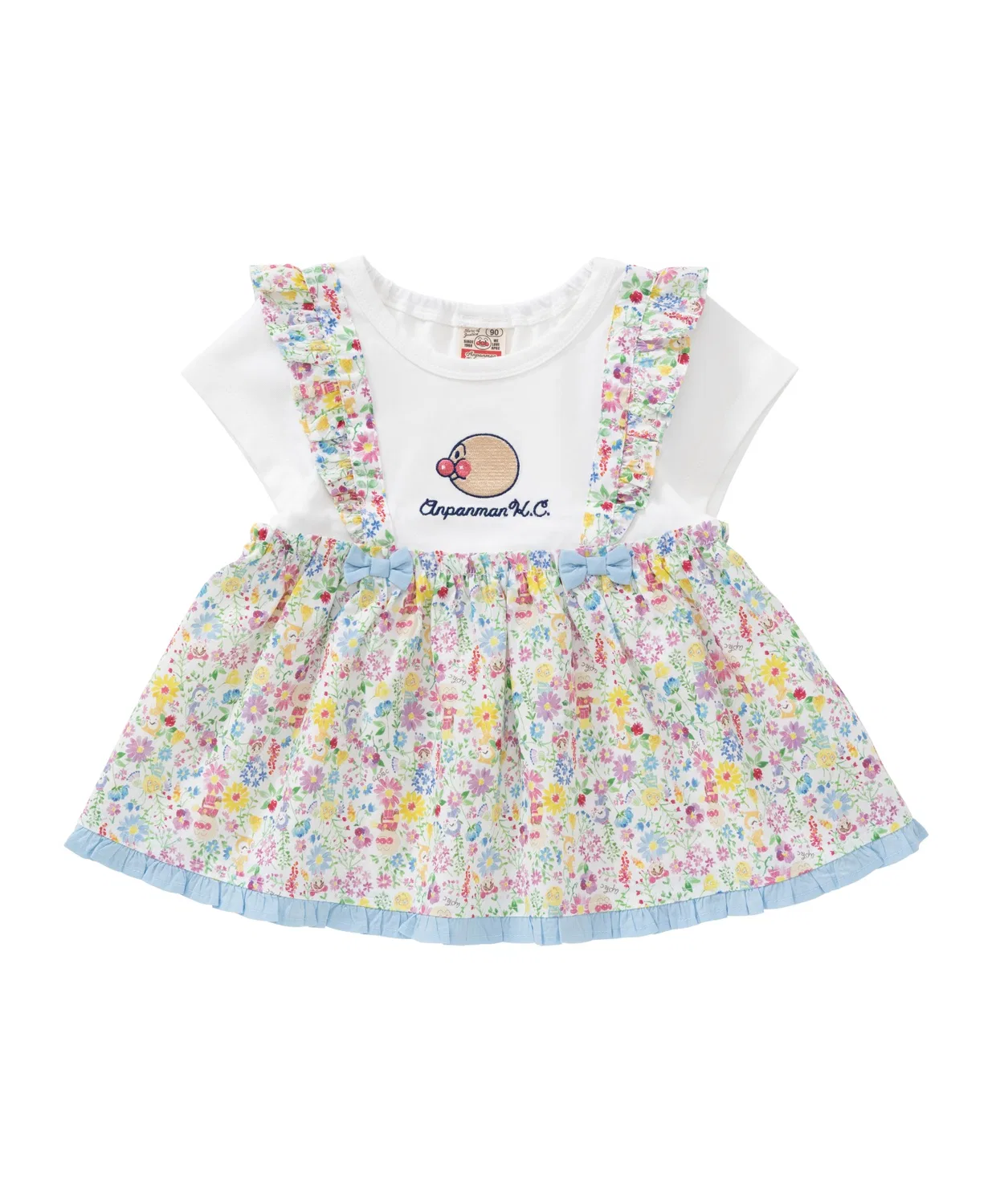 ANPANMAN KIDS COLLECTION Детская туника-платье с длинным рукавом принт с цветами, АНПАНМАН KIDS COLLECTION, Pink — фото 3