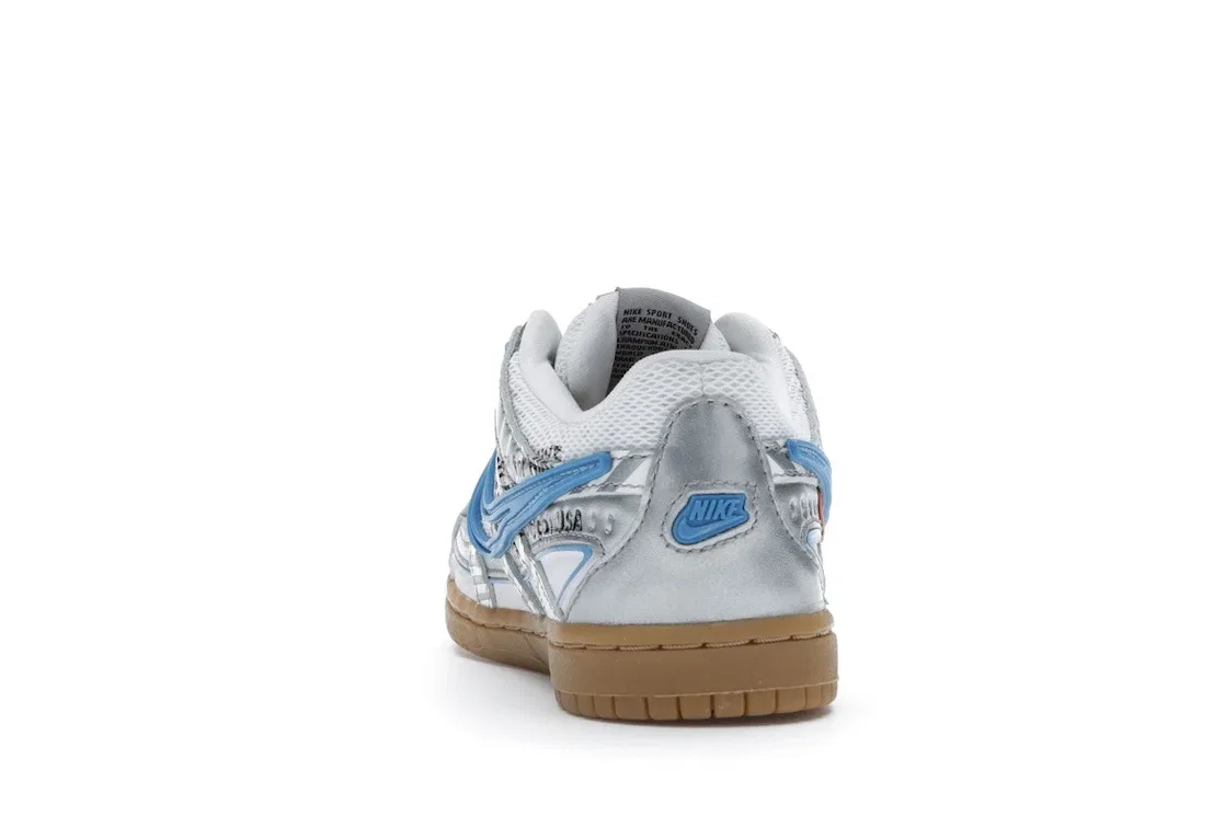 Детские кроссовки Lifestyle с деконструированными элементами Nike Air Rubber Dunk Nike, White/University Blue-White — фото 4