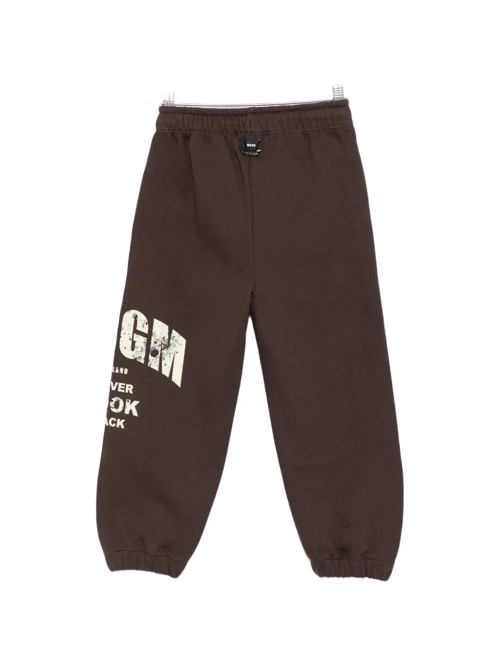 Спортивные брюки с логотипом Msgm Kids, коричневый — фото 2
