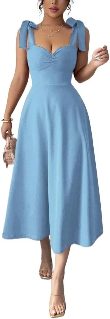 Женское A-силуэта платье-комбинация Sleeveless, Baby Blue