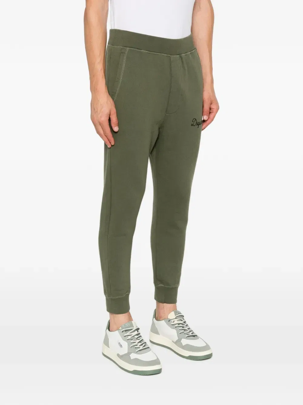 Спортивные брюки Dean из хлопка Dsquared2, зеленый — фото 3
