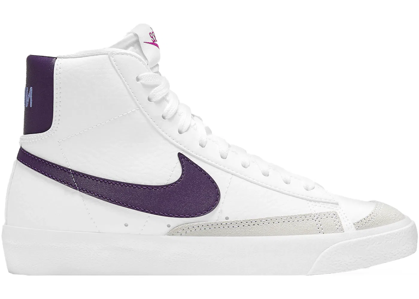 Детские кроссовки Lifestyle Nike Blazer Mid 77 SE, White/Royal Pulse/Active Fuchsia/Eggplant