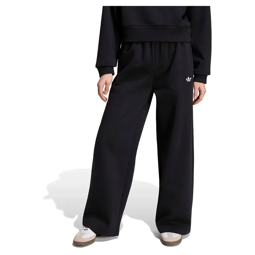 Детские широкие штаны из футера Adidas Originals, Black