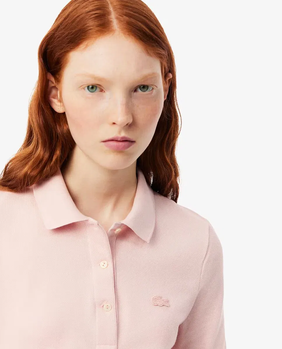 Поло Lacoste Rosa с французским рукавом и приталенным кроем — фото 3