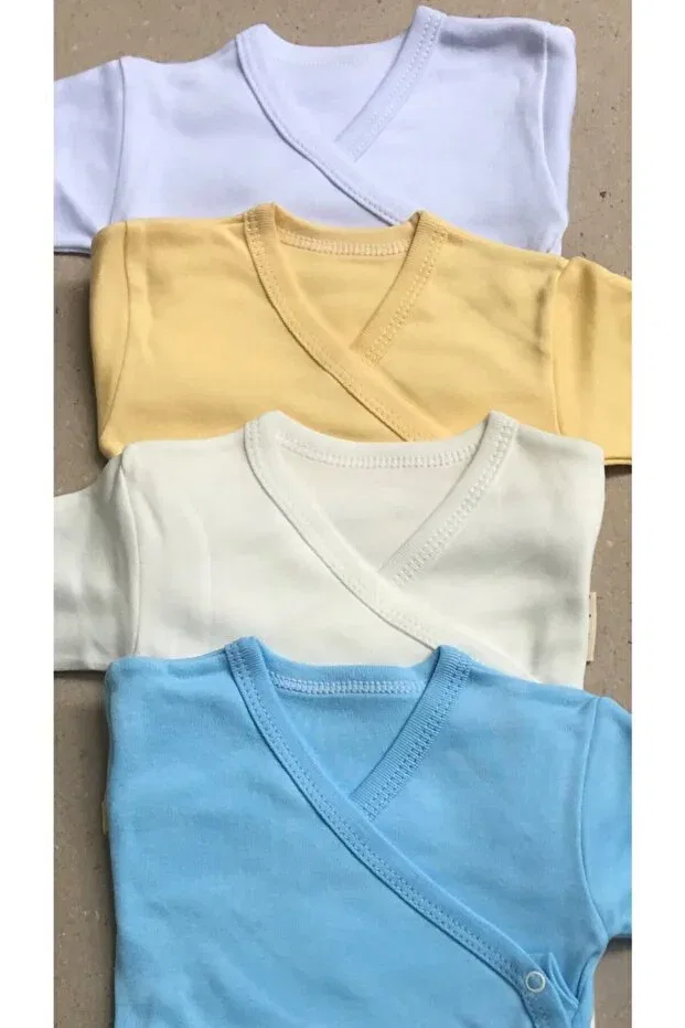 Детское боди с длинным рукавом Bebedino, White Yellow Cream Blue — фото 4