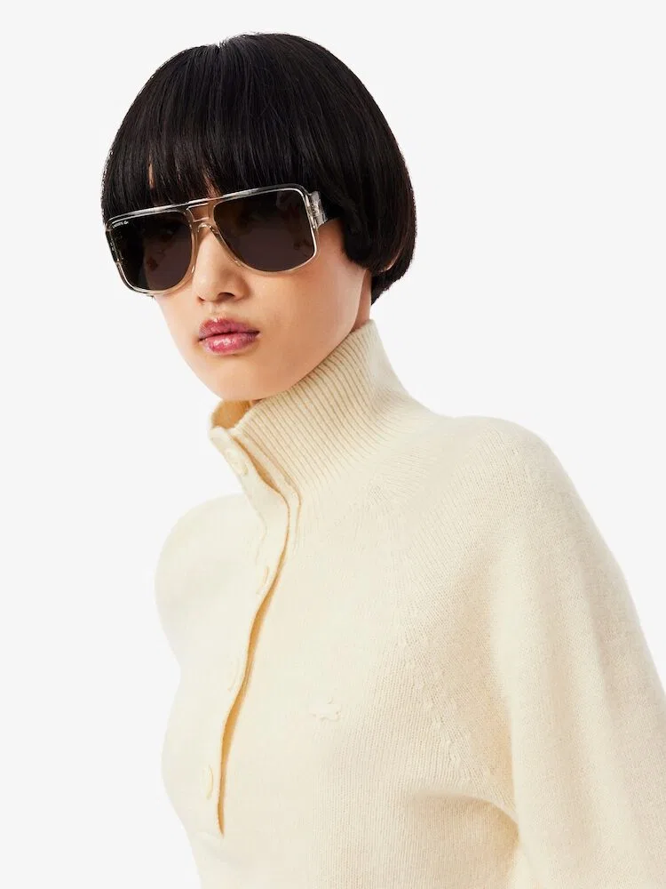 Свитер женский LACOSTE AF4010, полушерстяной, темно-синий — фото 2