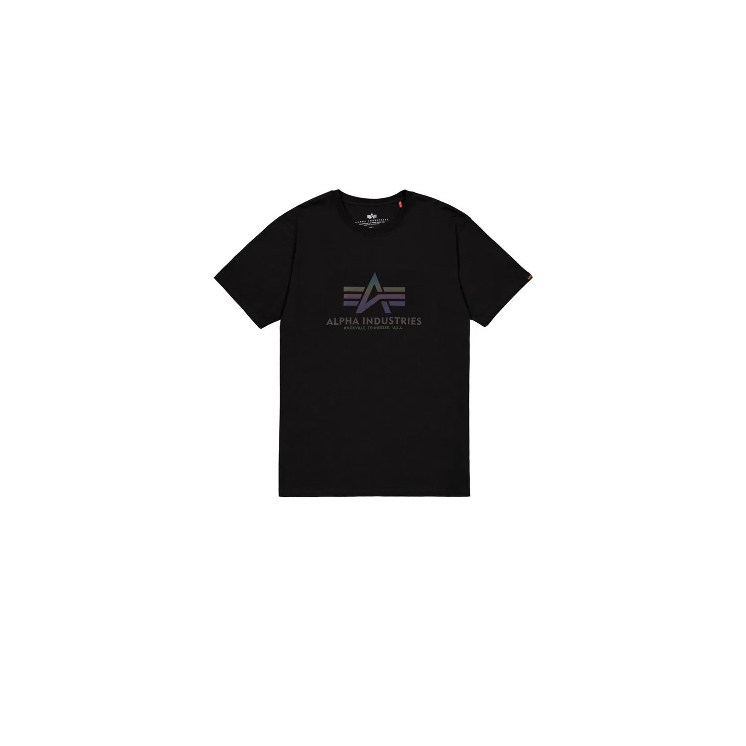 Детская футболка с принтом Rainbow Reflective Alpha Industries, Black — фото 4