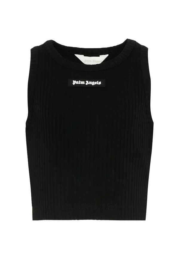 Топ из хлопка Palm Angels Black, черный