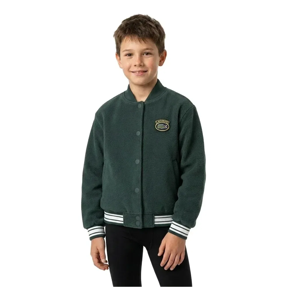 Куртка Varsity Lacoste Kids, зеленый — фото 3