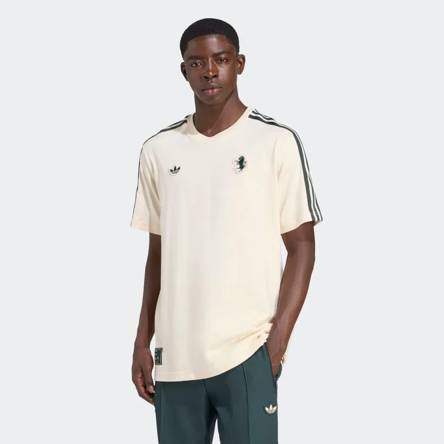 Футболка спортивная с принтом JUVE ICON TEE adidas, Бежевый