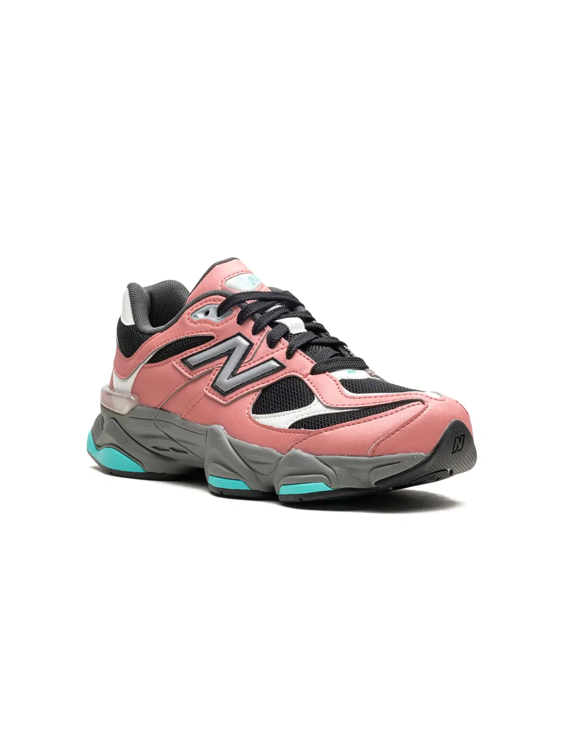New Balance Кожаные кроссовки 9060 розово-бирюзовые
