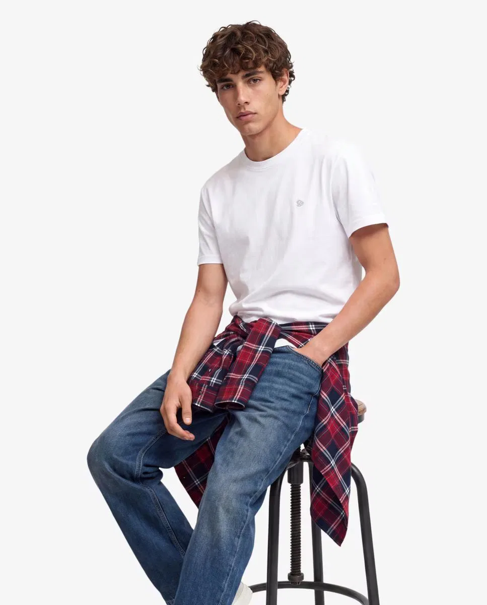 Мужская футболка с вышивкой, Essential Sdco Logo, Superdry, белый — фото 3
