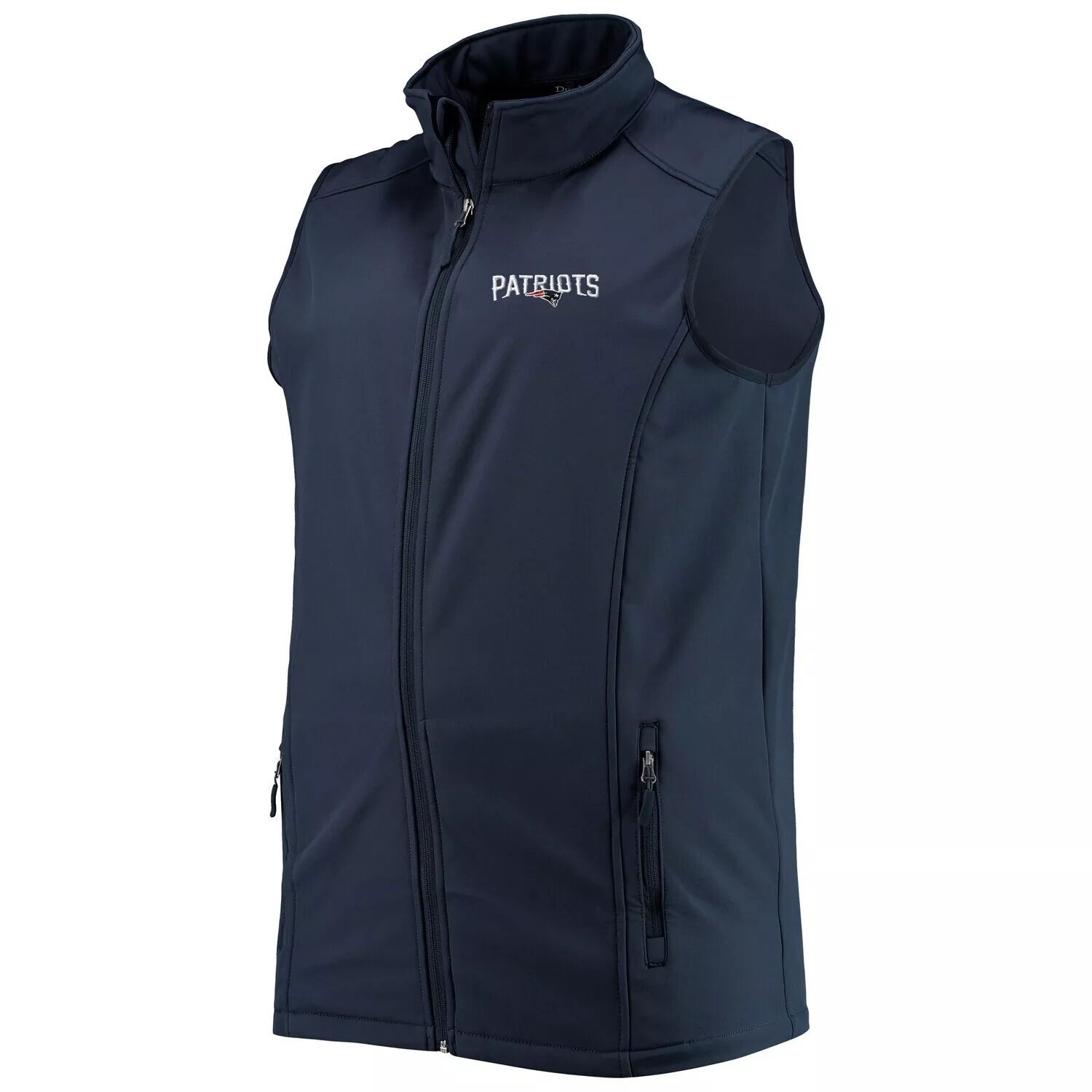 

Мужской жилет Dunbrooke Navy New England Patriots Big & Tall Archer Softshell с молнией во всю длину