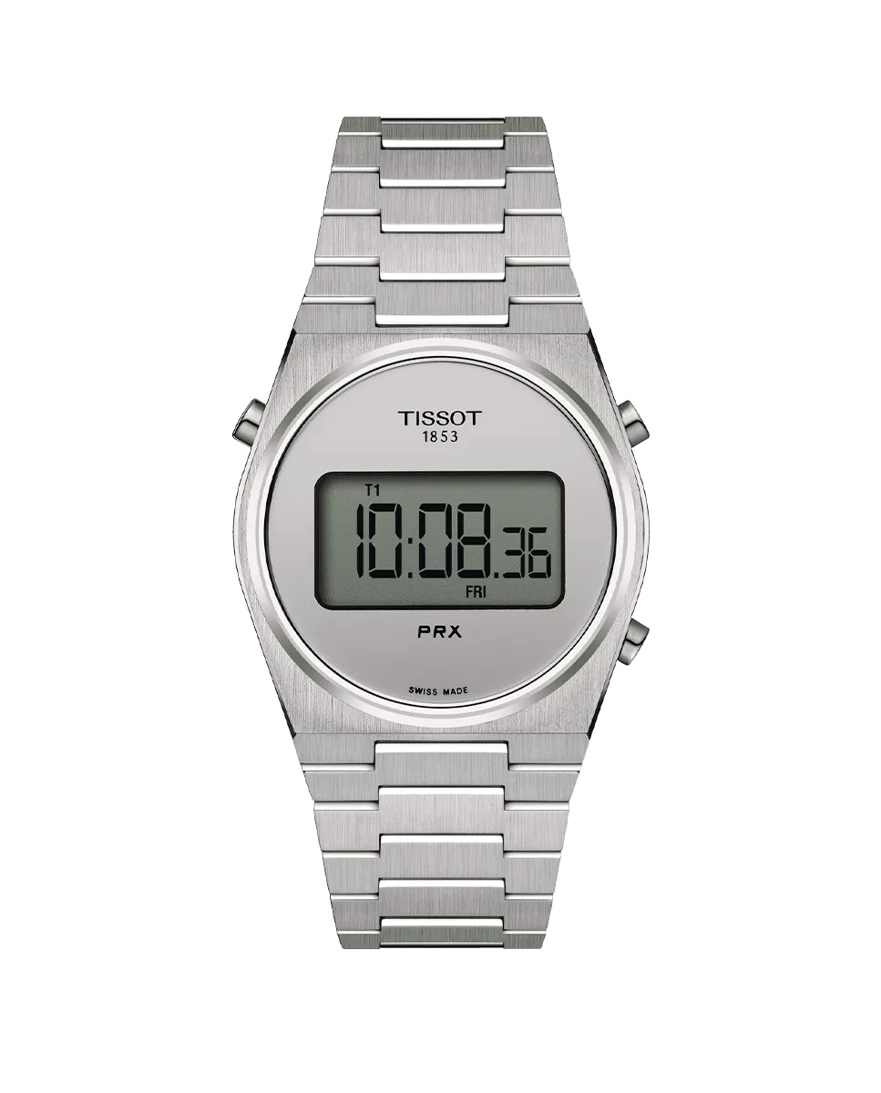 

Tissot PRX цифровая стальная коллекция женских часов 35 мм серебристый, серебряный