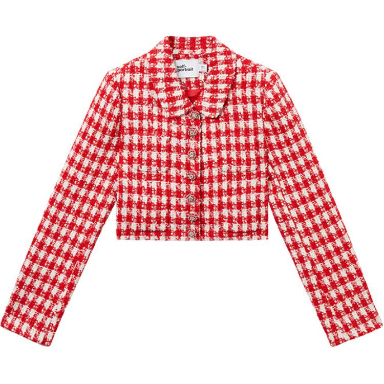 

Self-portrait Женская куртка для автопортрета в красно-розовую клетку, Red and Pink Plaid