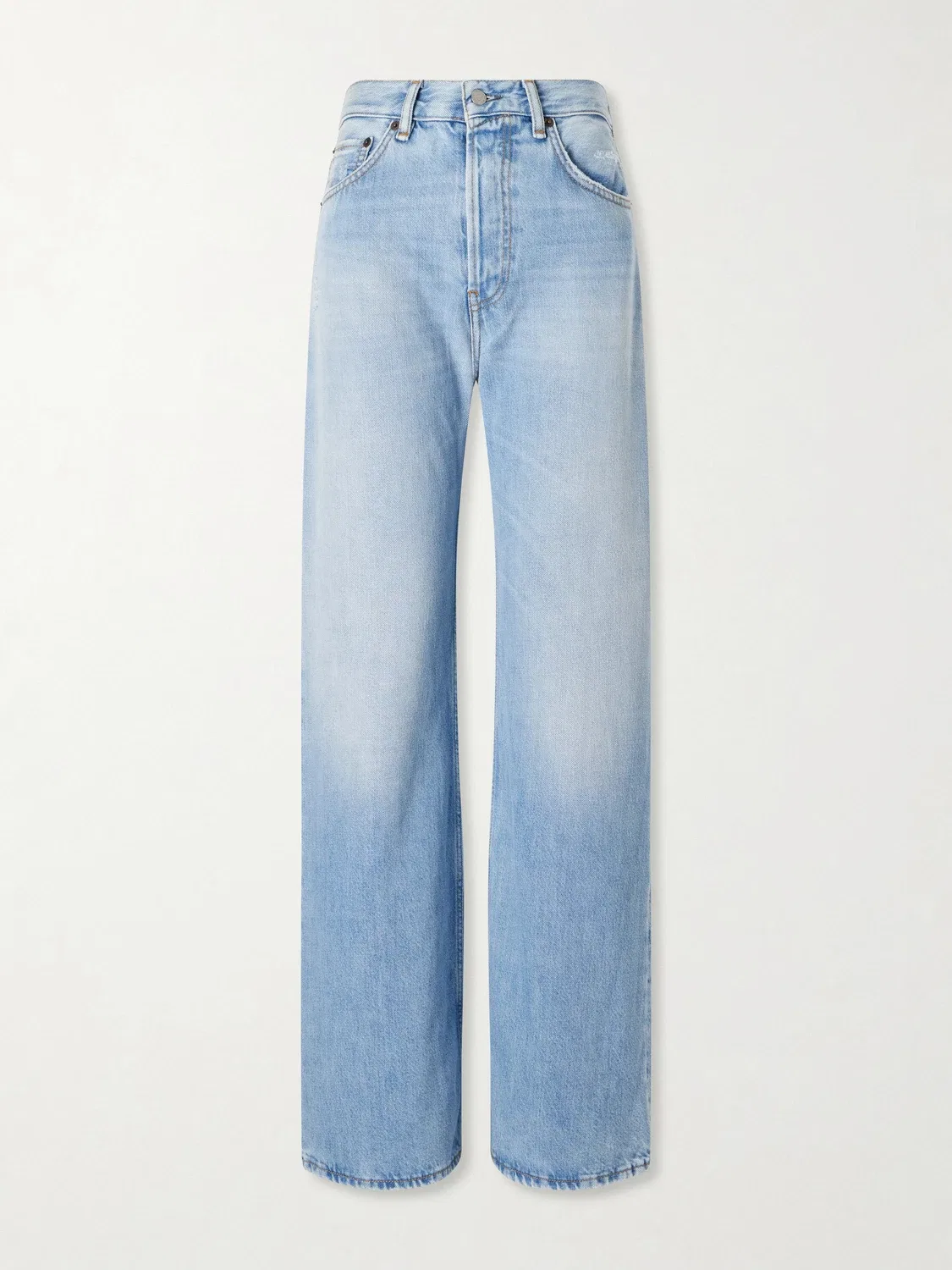 Джинсы прямого кроя со средней посадкой ACNE STUDIOS 2021F, синий