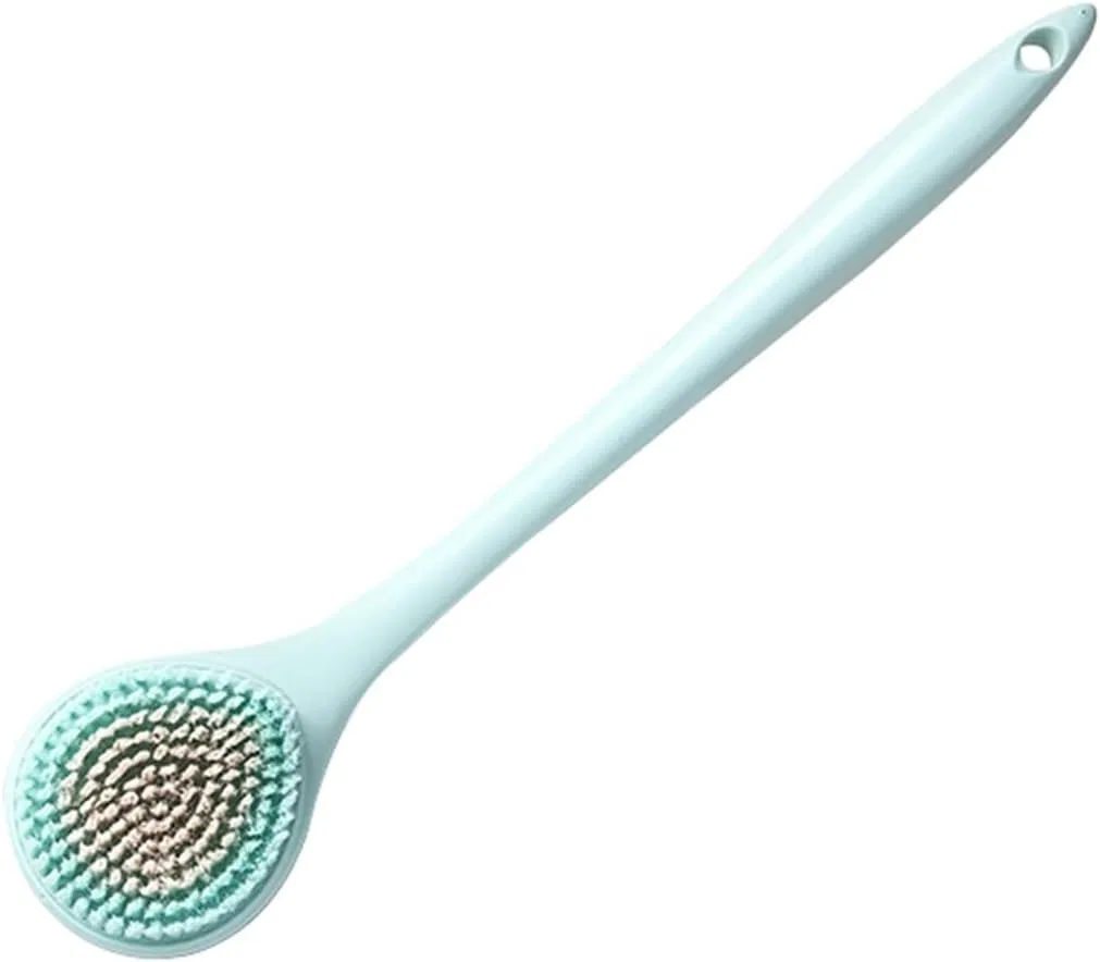 Щетка для тела с мягкой щетиной, PP ручка, 2 шт, 41.4x8.9 см, Синий Generic